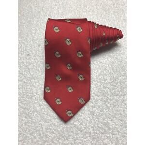 John Henry Santa Claus Vintage Red Necktie Christmas Novelty 100% Silk Tie